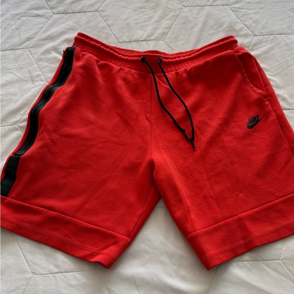 Nike Men's Athletic Red and Black Shorts